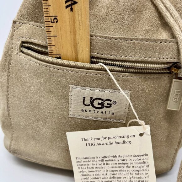 UGG Australia Suede Shearlling Mini Drawstring Backpack. main image 13